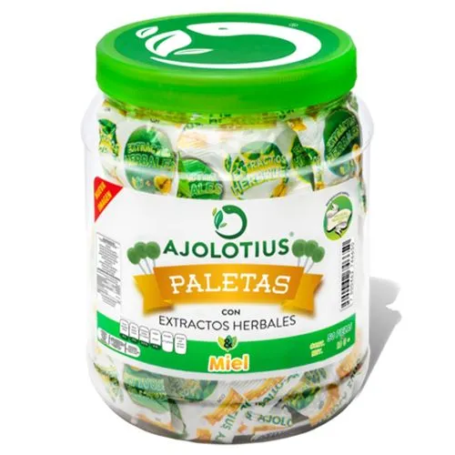 Ajolotius Paleta Miel Vitrolero 50 Piezas