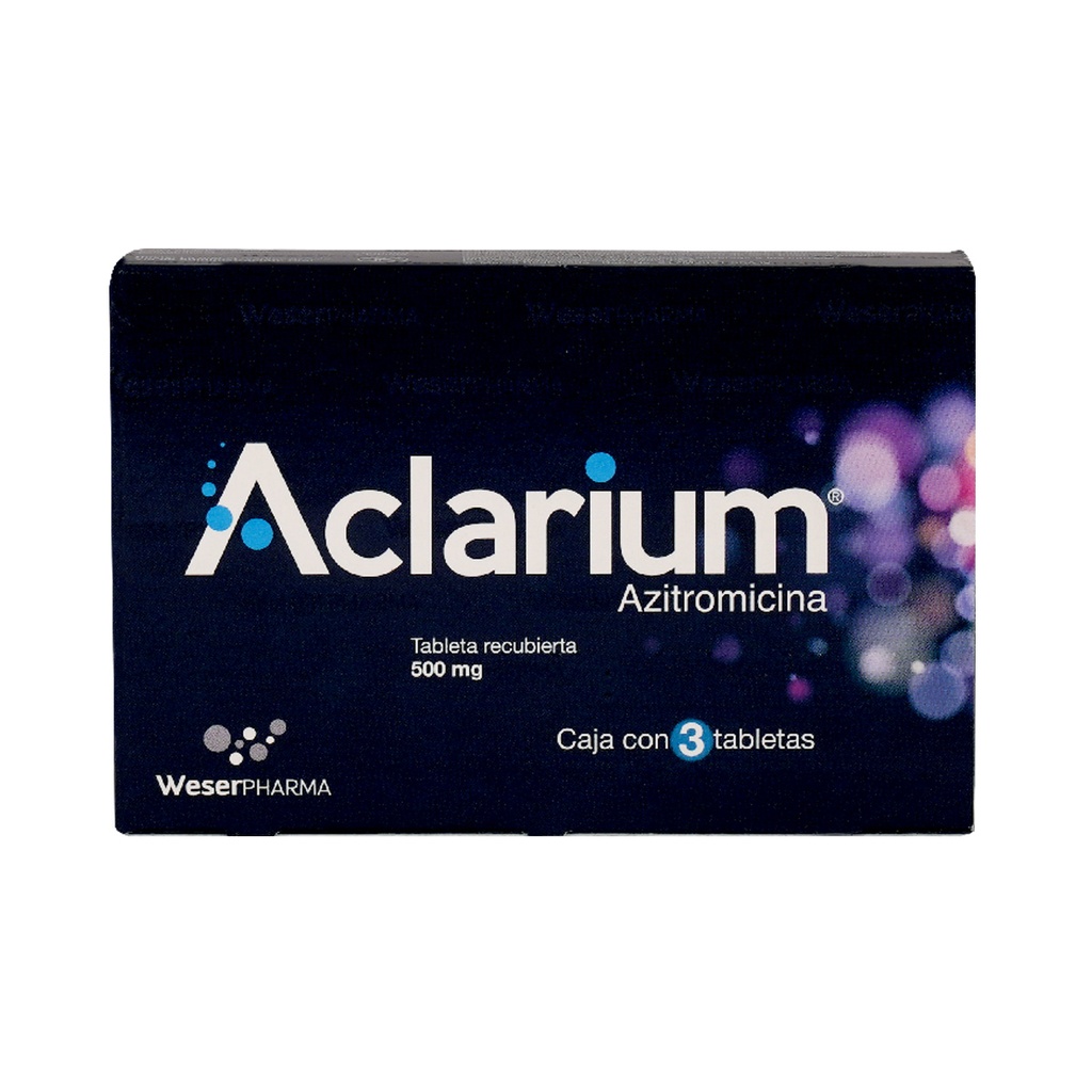 Aclarium 500 Mg 3 Tabletas Recubiertas