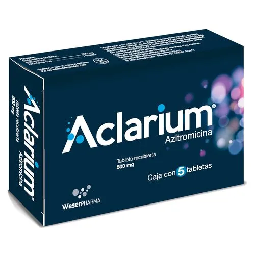 Aclarium 500 Mg 5 Tabletas Recubiertas