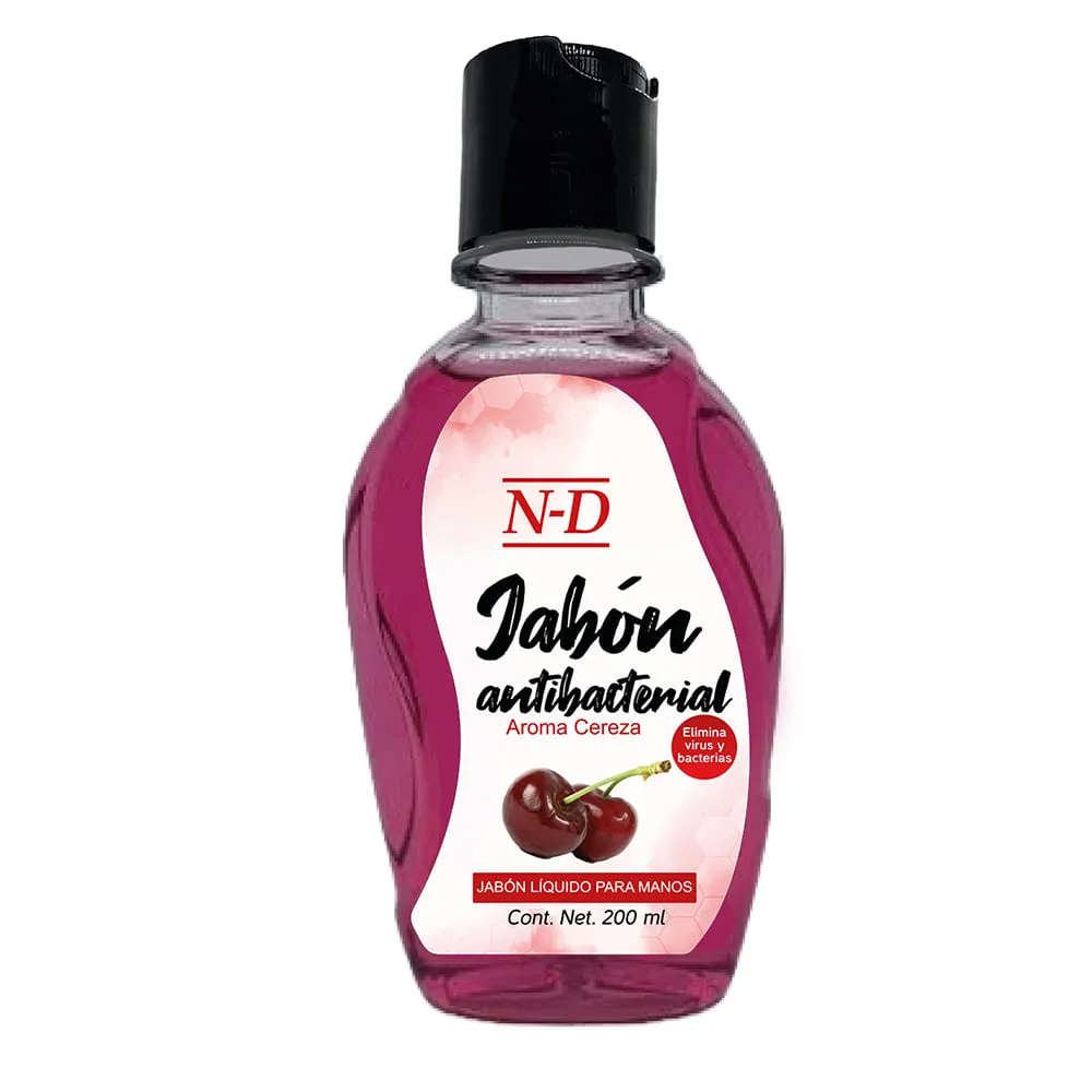 Jabón N-D Antibacterial Para Manos Cereza 200 Ml 