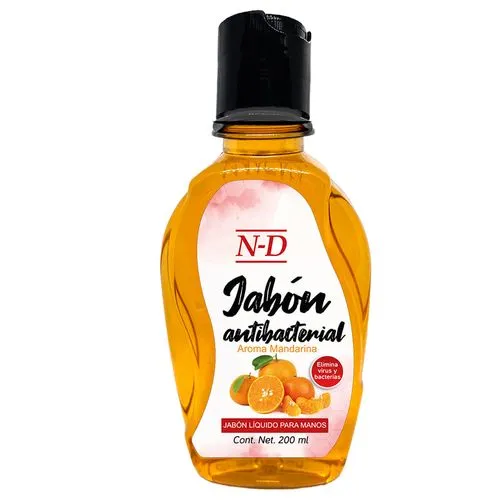 Jabón N-D Antibacterial Para Manos Mandarina 200 Ml 