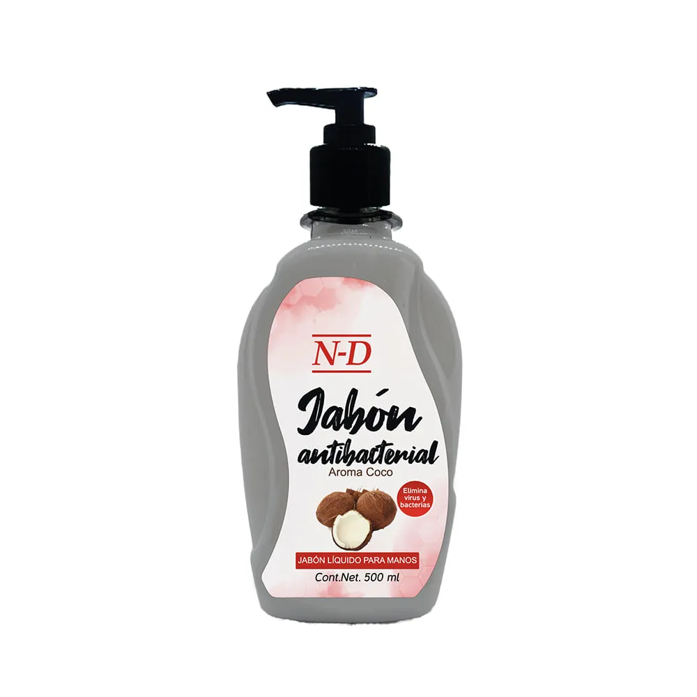Jabón N-D Antibacterial Para Manos Coco 500 Ml 