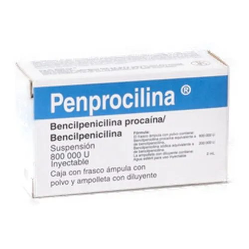 Penprocilina 800 000 U Frasco Ámpula 