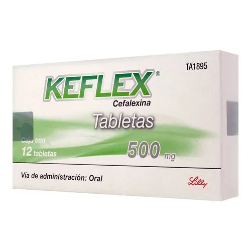 Keflex 500 Mg 12 Tabletas 