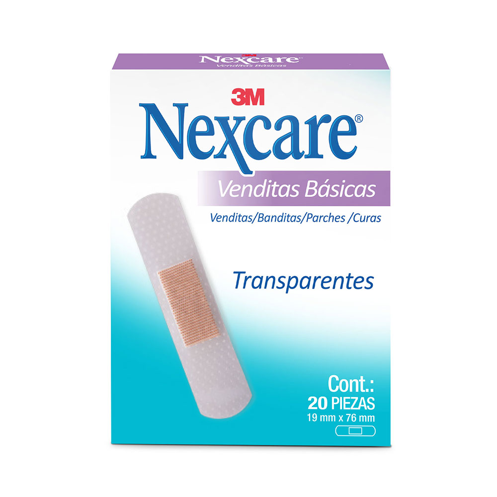Venditas Nexcare Transparentes 20 Piezas 