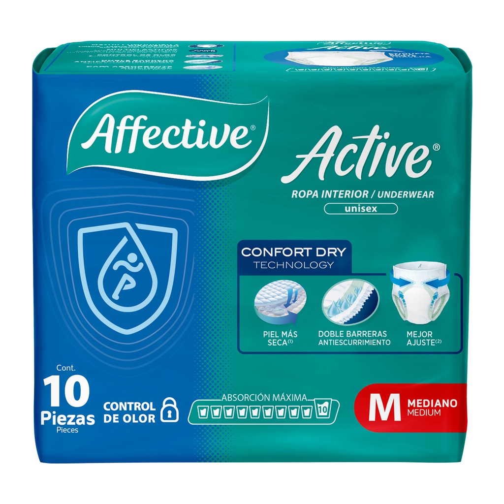 Pañal Affective Pants Adulto Mediano 10 Piezas 