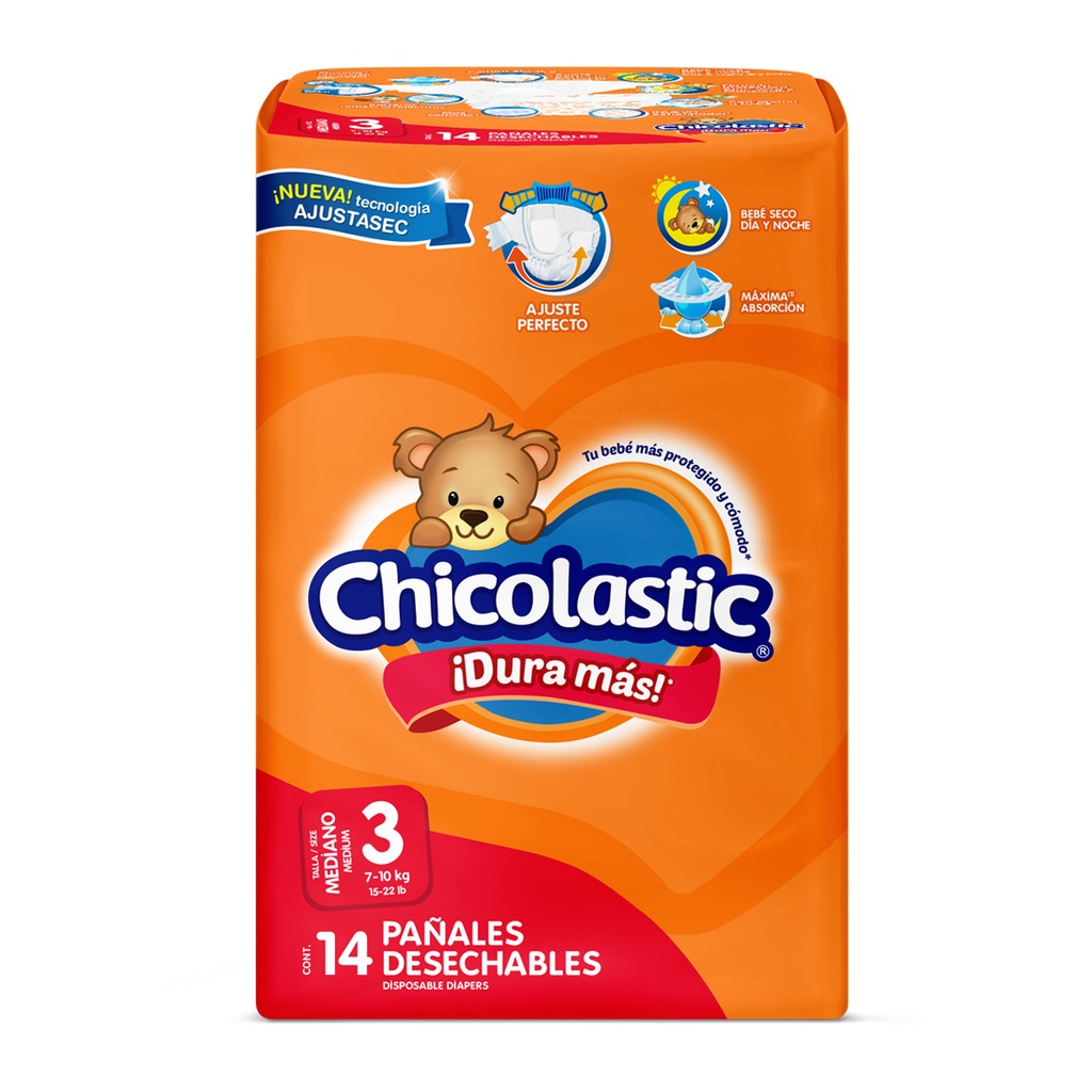 [13117053142] Pañal Chicolastic Classic Talla 3 14 Piezas 