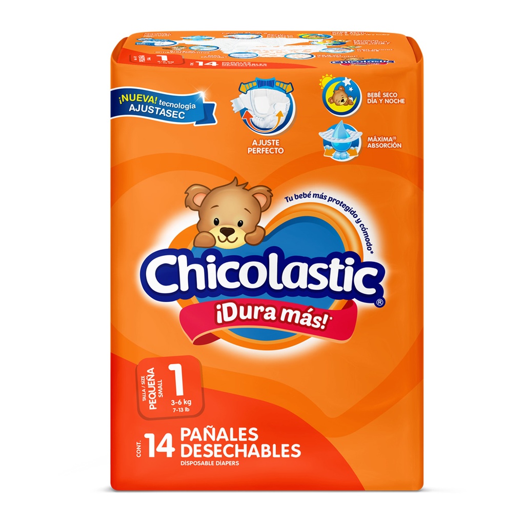 [13117012682] Pañal Chicolastic Classic Talla 1 14 Piezas 