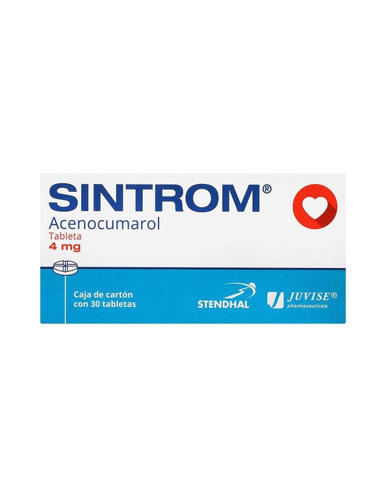 Sintrom 4 Mg 30 Tabletas 