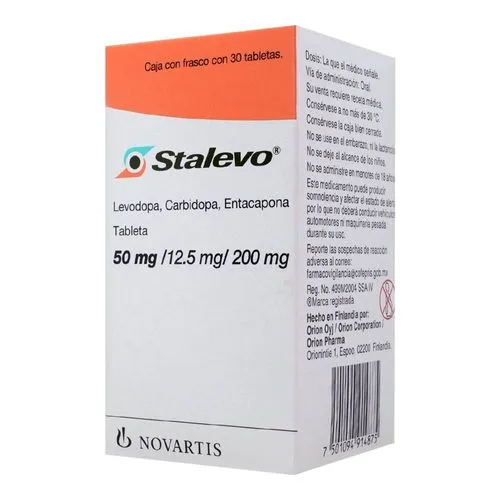 Stalevo 50/12 5/200 Mg 30 Tabletas 