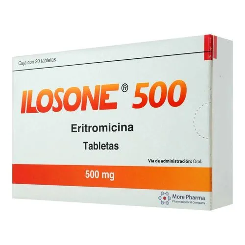 Ilosone 500 Mg 20 Tabletas 