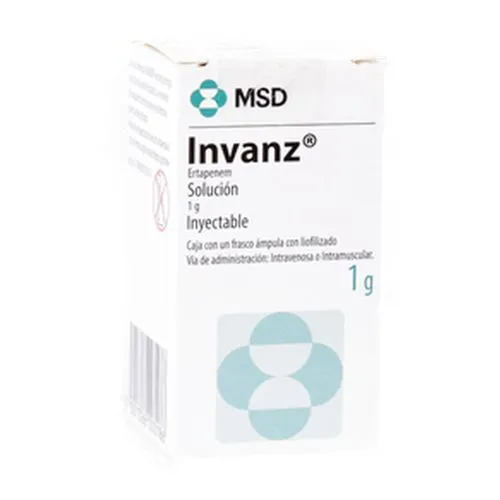 [7501326003186] Invanz 1 G Solución Inyectable Frasco Ámpula 