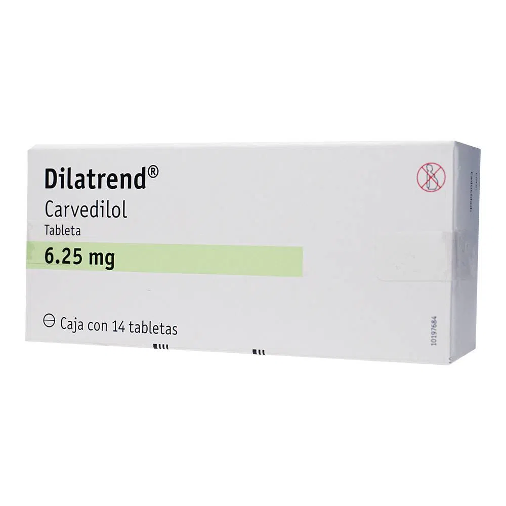 Dilatrend 6.25 Mg 14 Tabletas 