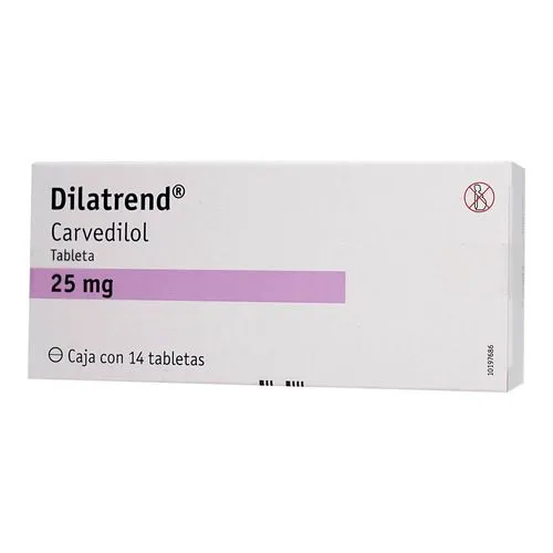Dilatrend 25 Mg 14 Tabletas 