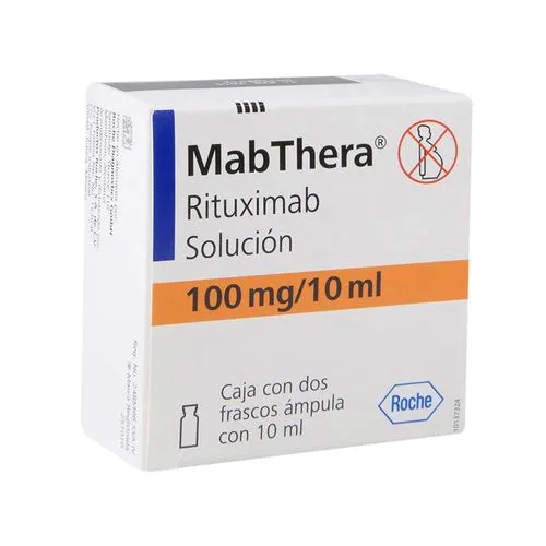 Mabthera 100 Mg Vial 2 Soluciónes Inyectables 10 Ml 