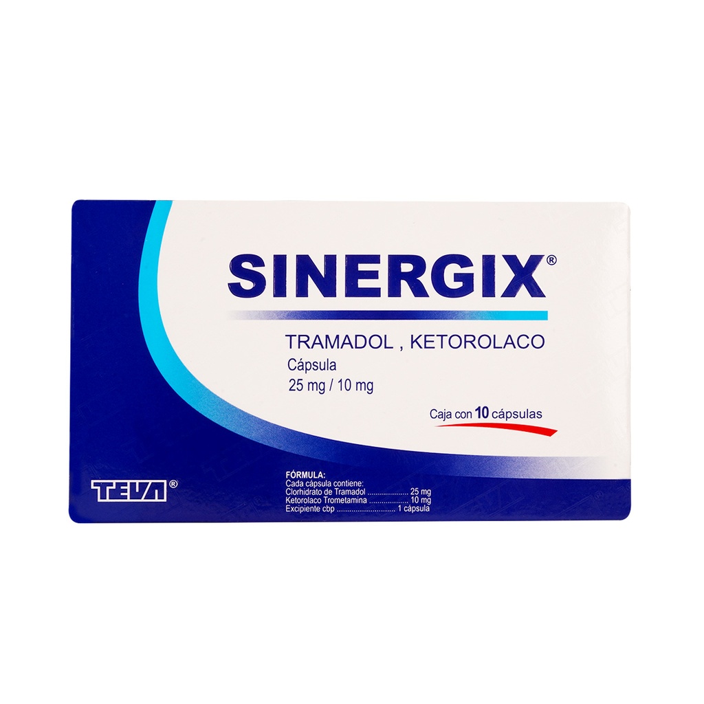 [7501250829852] Sinergix 25/10 Mg 10 Cápsulas 