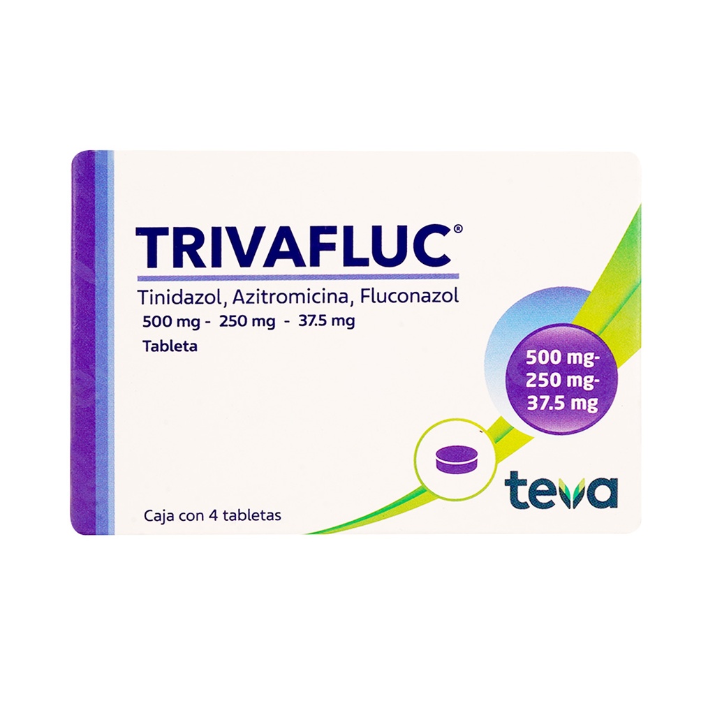 Trivafluc 250 /37.5 / 500 Mg 4 Tabletas 