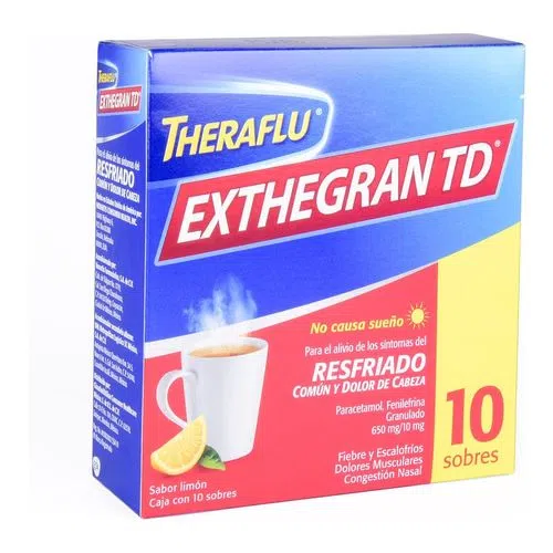 Theraflu Exthegran TD Rojo 10 Sobres Econopack 
