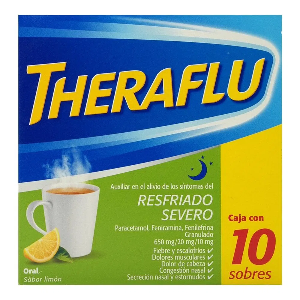 [7501065008473] Theraflu Exthegran Verde 10 Mg 10 Sobres Econopack 