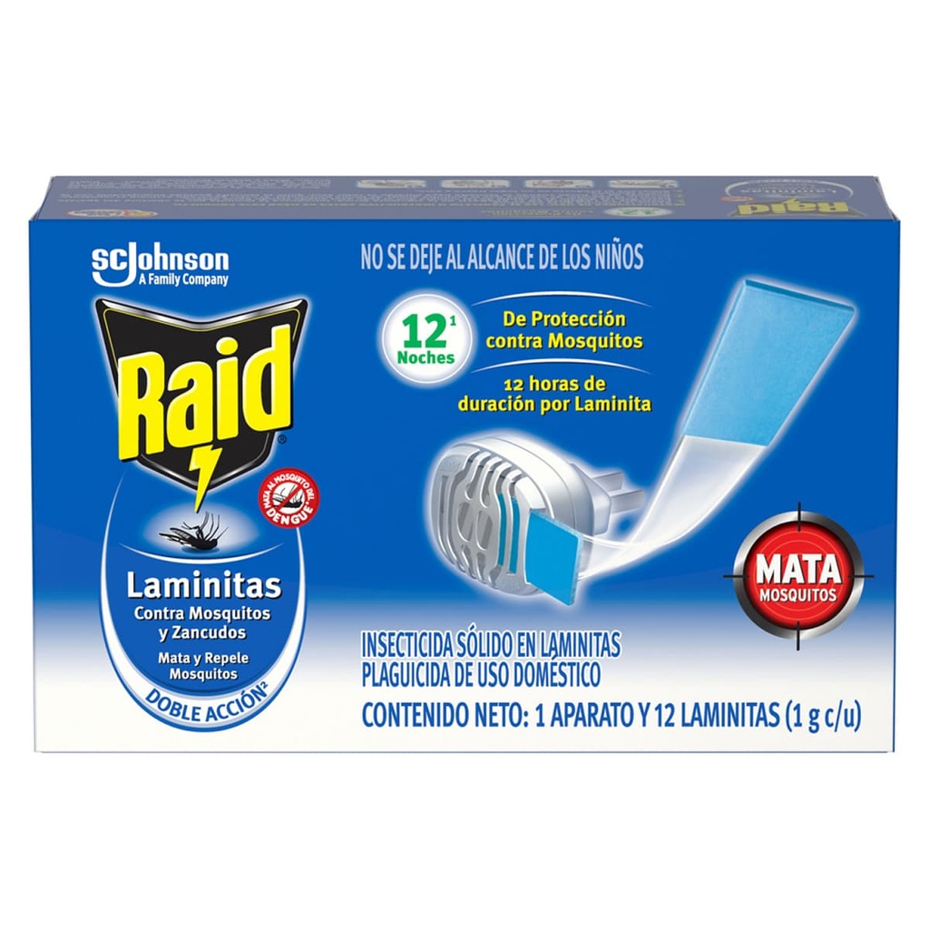 [7501032902087] Raid Laminitas 12 Piezas Con Aparato 