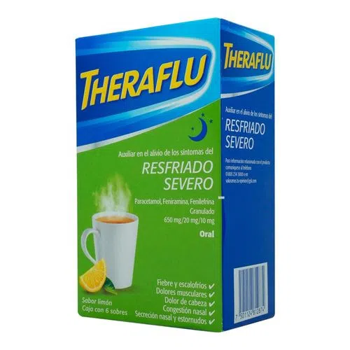 [7501065008398] Theraflu Exthegran Verde 10 Mg 6 Sobres 
