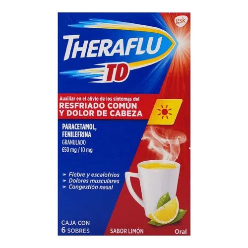 Theraflu Exthegran Rojo 10 Mg 6 Sobres 