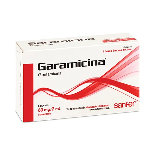 [7501070640392] Garamicina 80 Mg Frasco Ámpula 2 Ml 