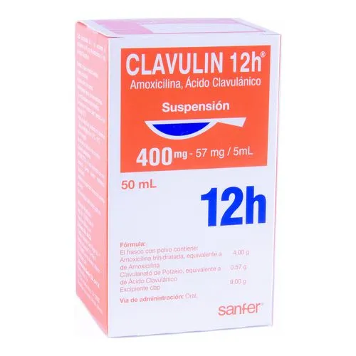 Clavulin 12H 400/57 Mg Suspensión 50 Ml 