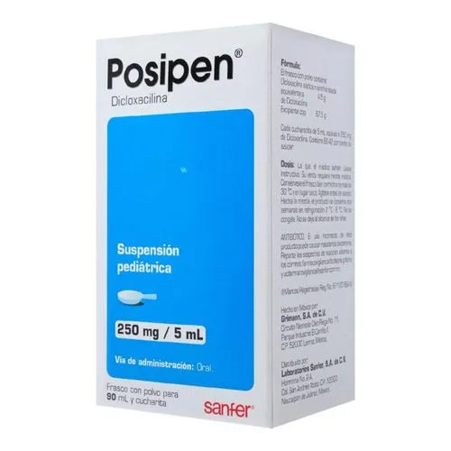 [7501070634698] Posipen Pediátrico 250 Mg/5 Ml Suspensión 90 Ml 