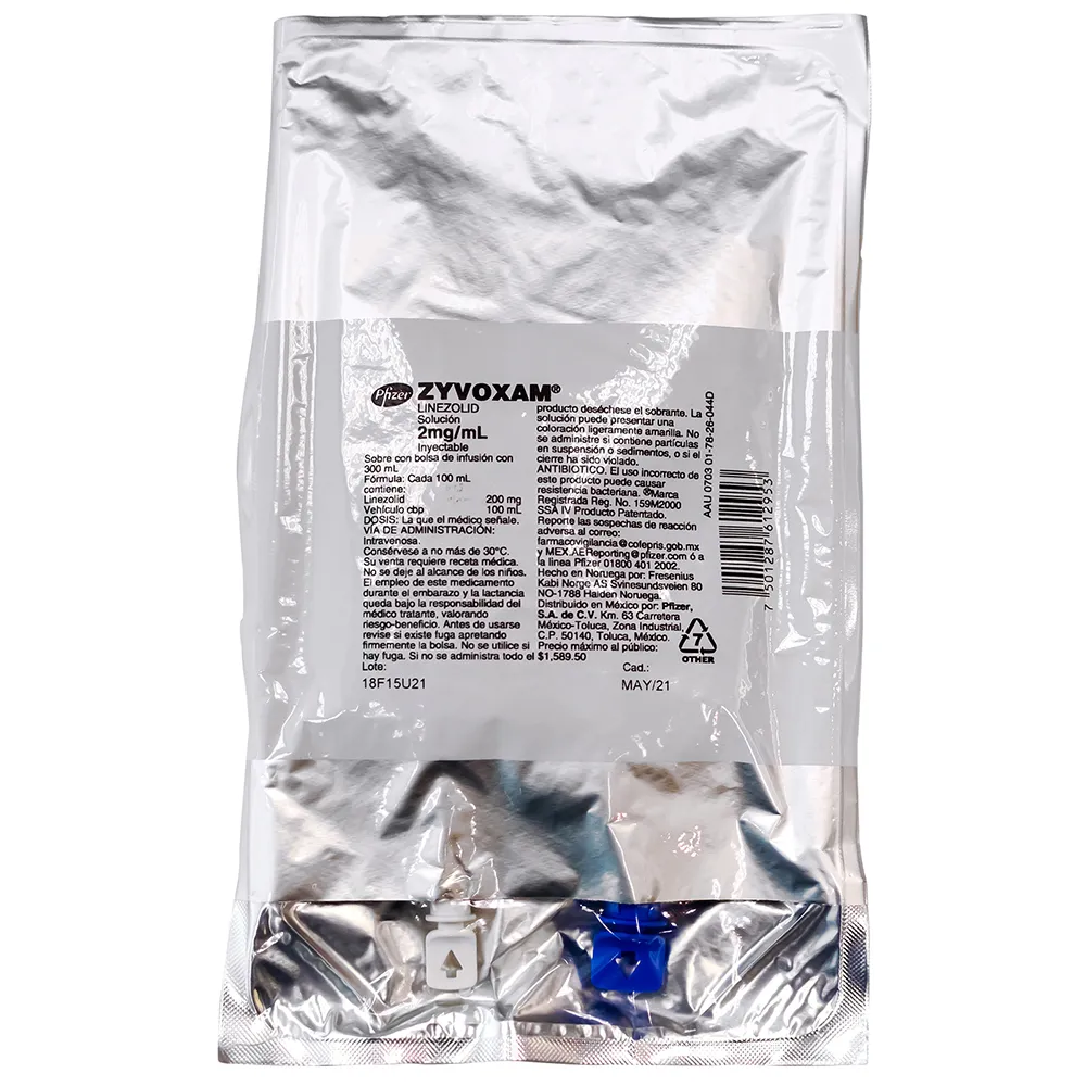 Zyvoxam 2 Mg / M Solución Inyectable 300 Ml 