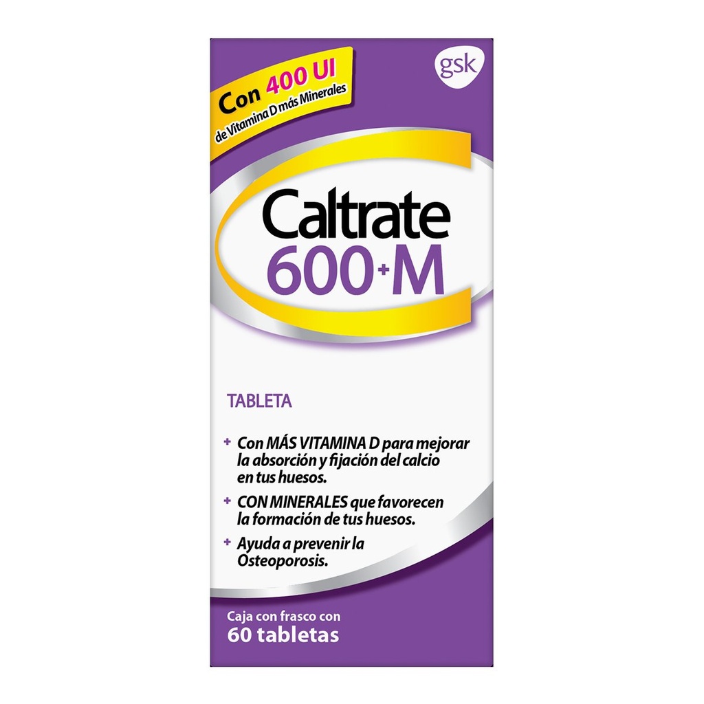 Caltrate 600+M 60 Tabletas