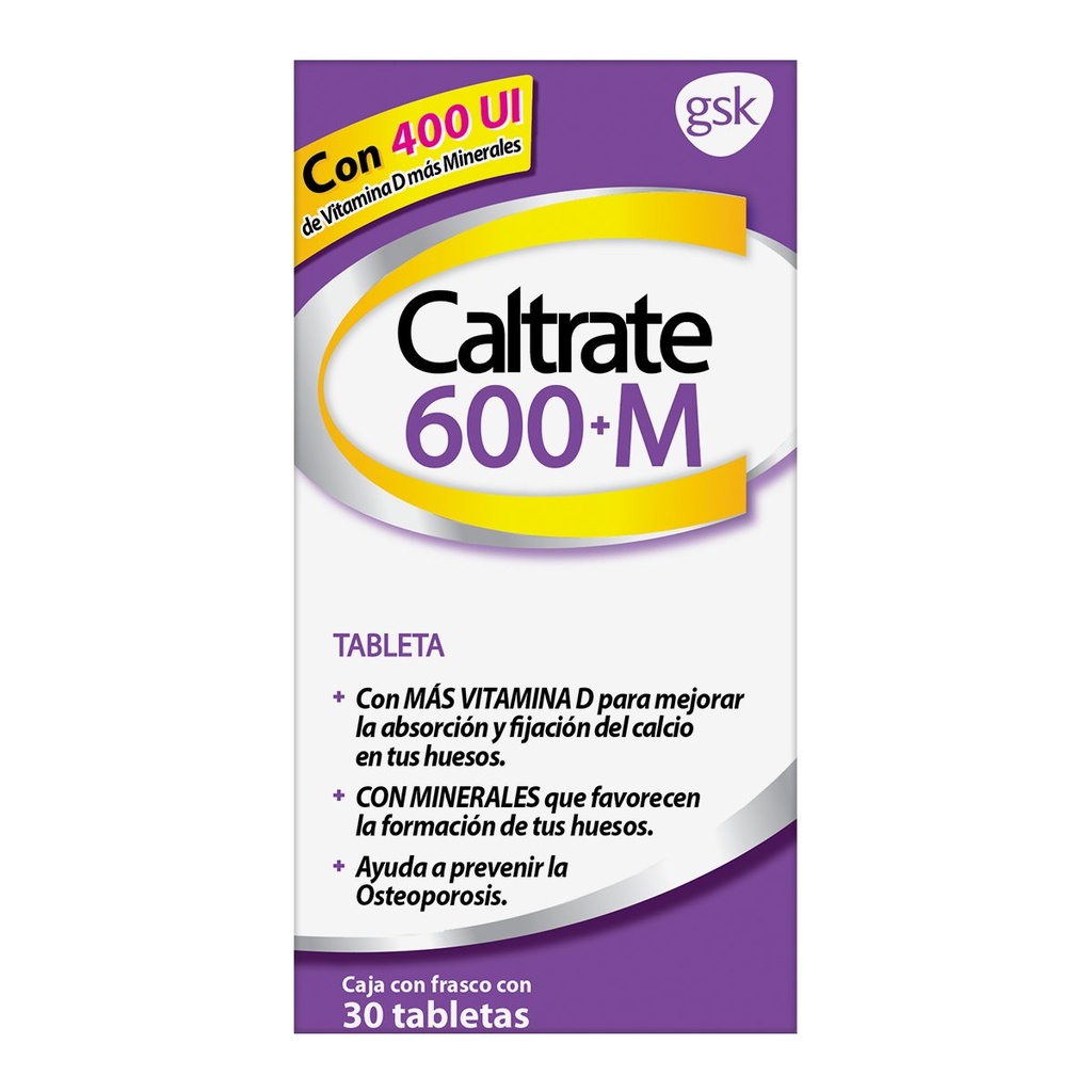 Caltrate 600+M 30 Tabletas