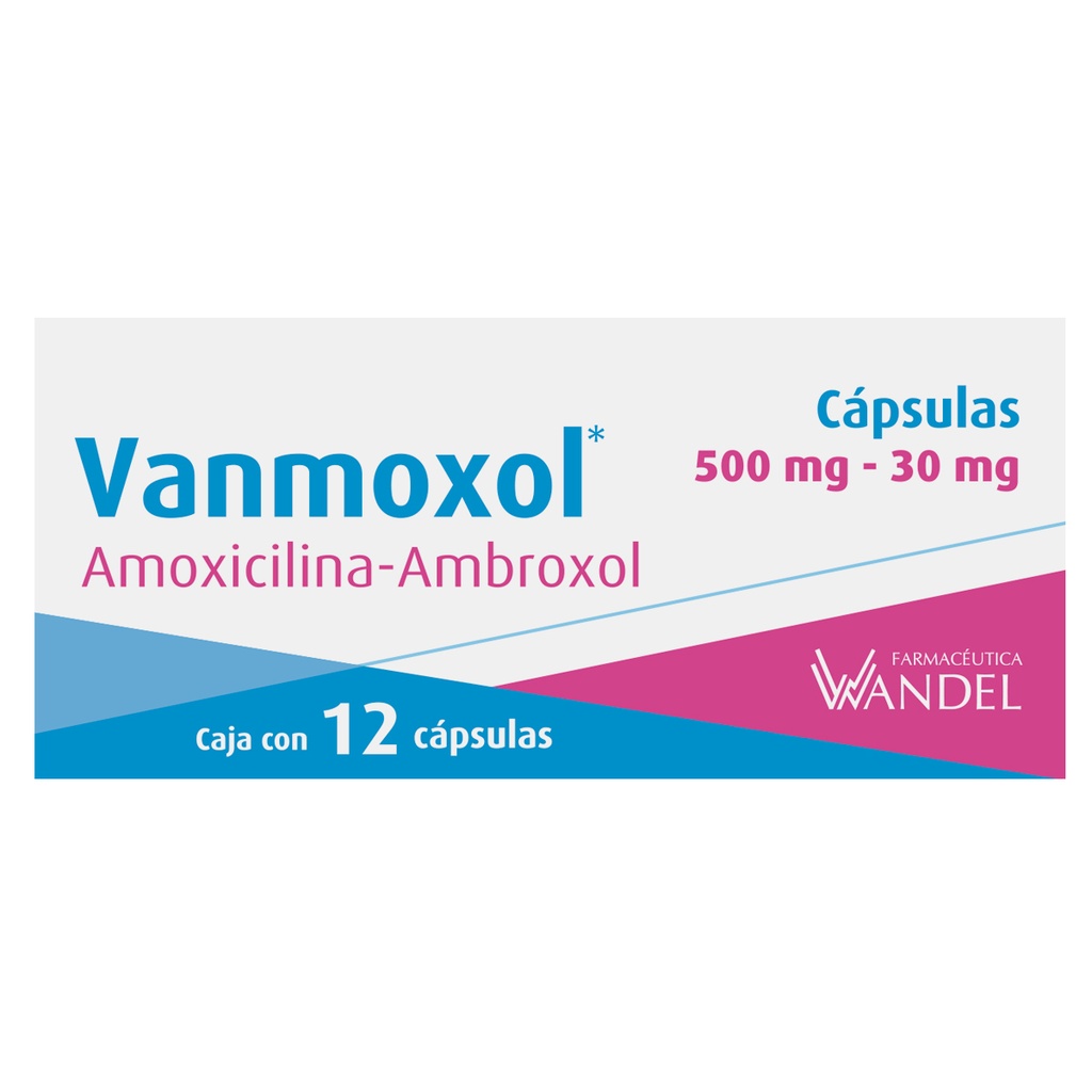 Vanmoxol Amoxicilina/Ambroxol 500/30 Mg 12 Cápsulas Genérico Wandel