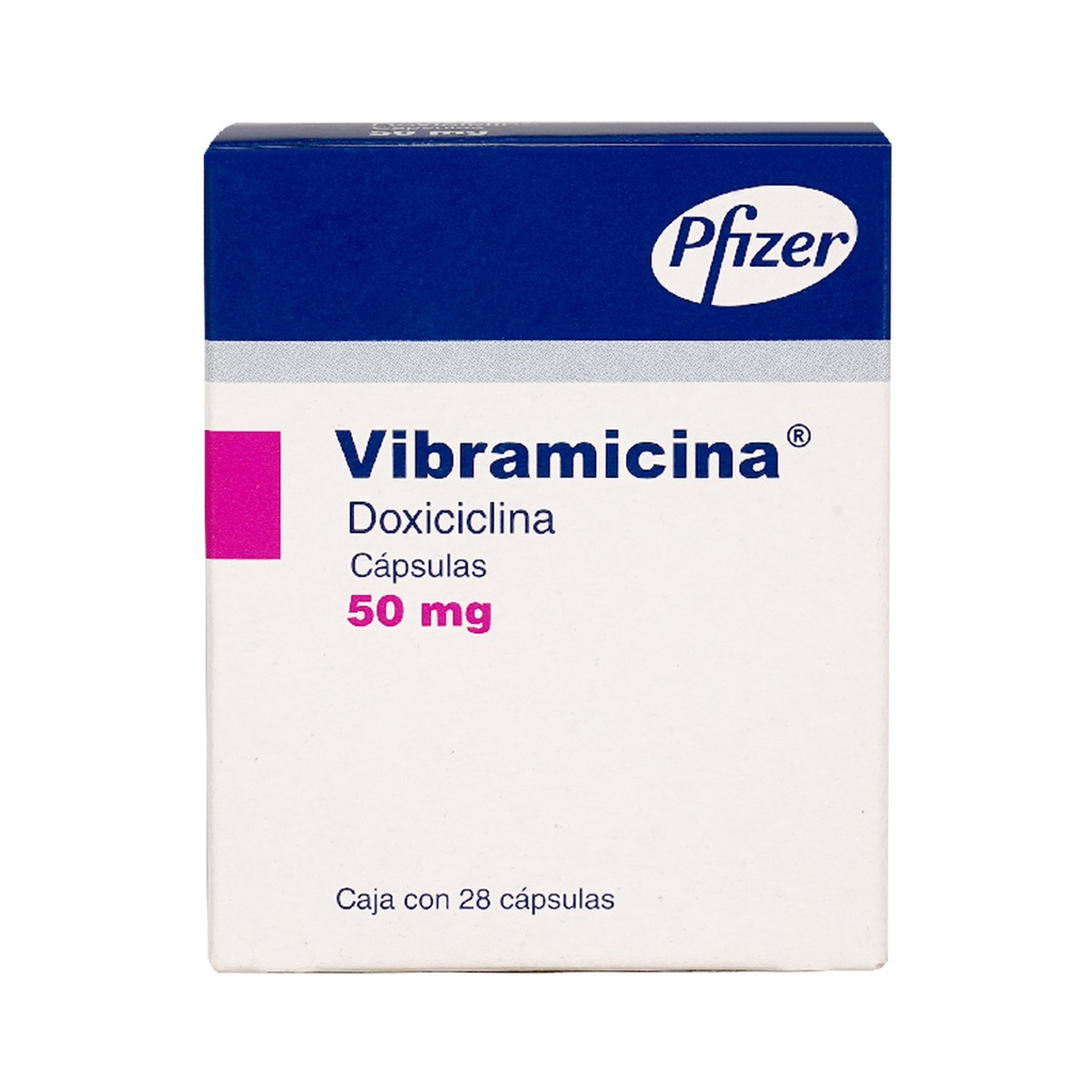 Vibramicina 50 Mg 28 Cápsulas 