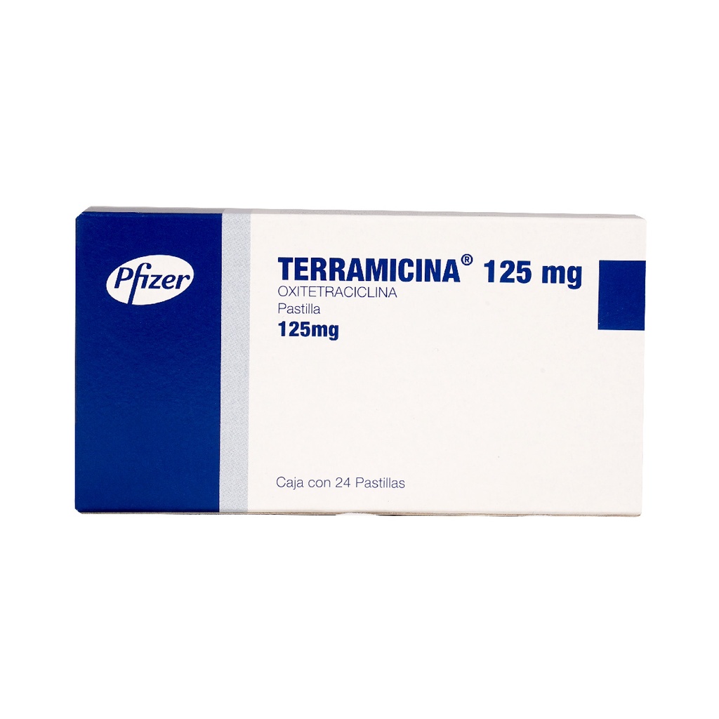 Terramicina 125 Mg Trociscos 24 Tabletas 