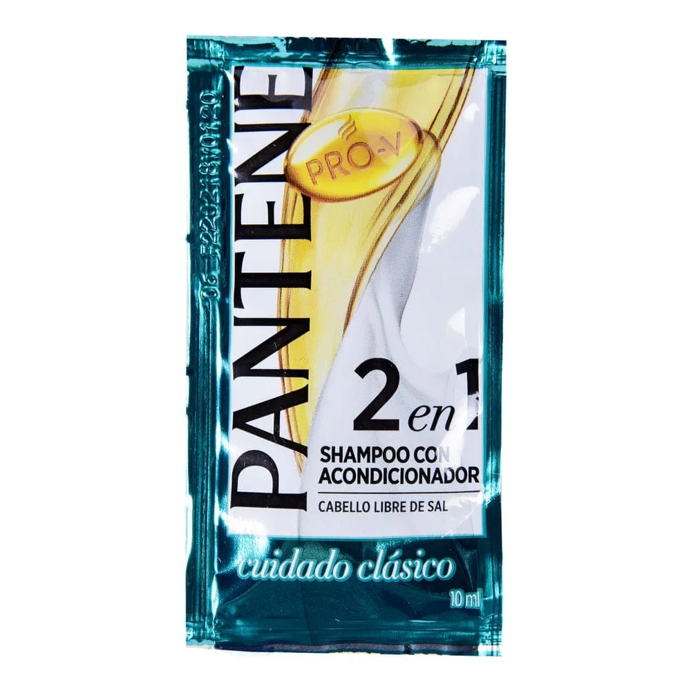 Shampoo Pantene 2 En 1 Acondicionador Pro-V Sachet 10 Ml 24 Sobres 