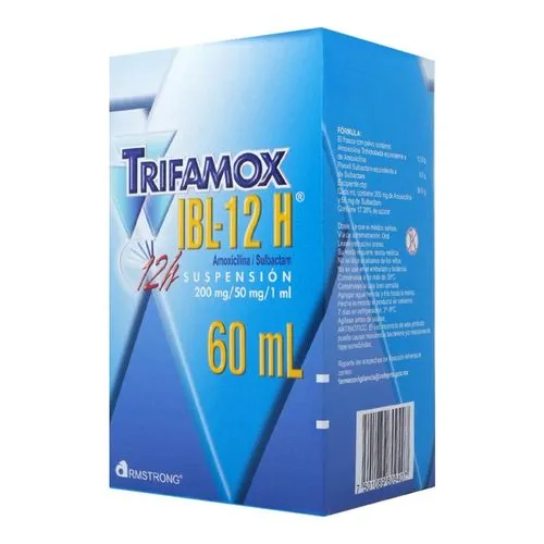 Trifamox IBL-12 H Suspensión Con Jeringa Dosifcadora 60 Ml 