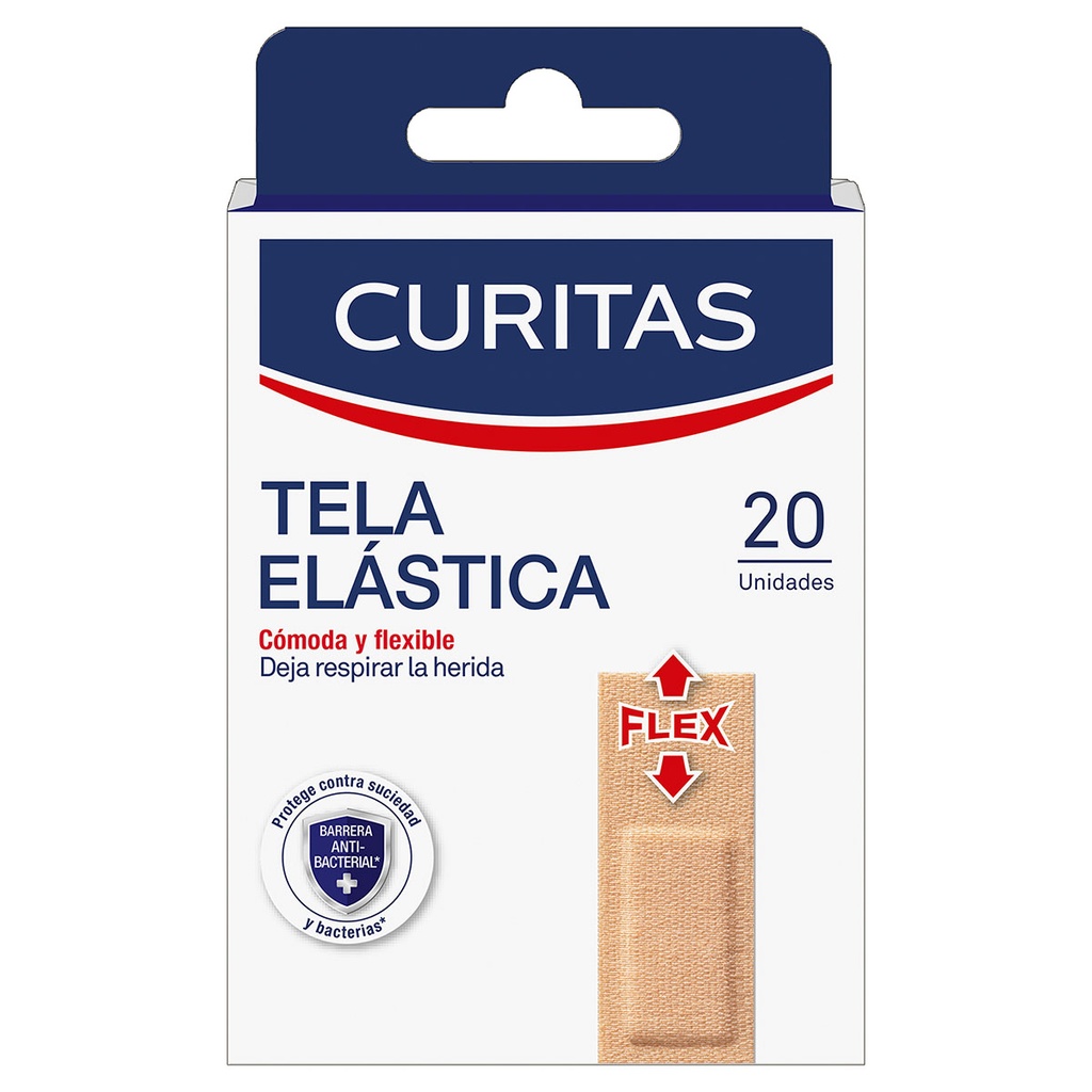 [7702003010736] Curitas Tela Elástica 20 Piezas 