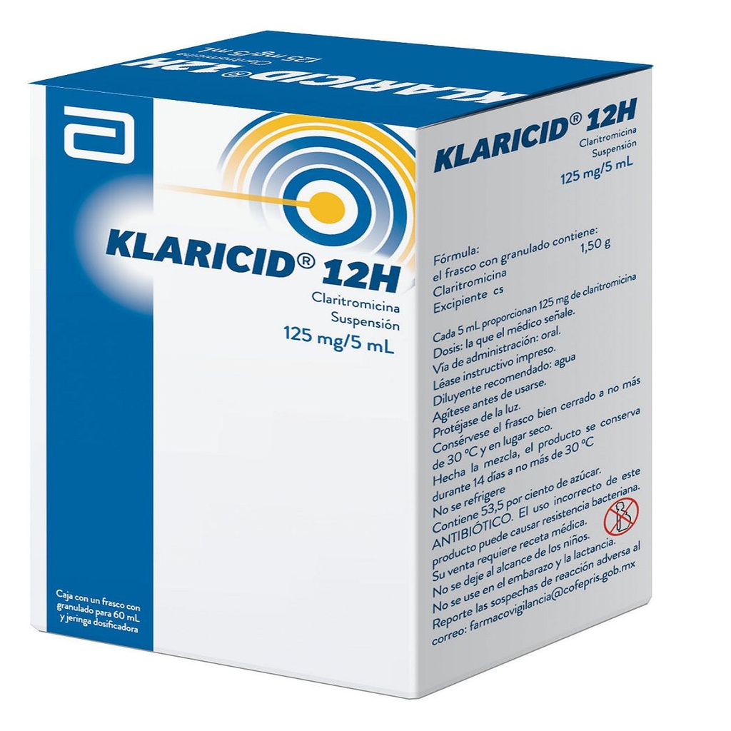 Klaricid Pediátrico 125 Mg 60 Ml 