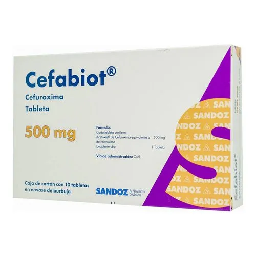 Cefabiot 500 Mg 10 Tabletas 