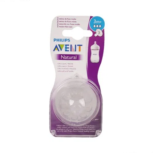Chupón Tetina Philips Avent Anticólico Flujo Medio Bebés 3M+ 