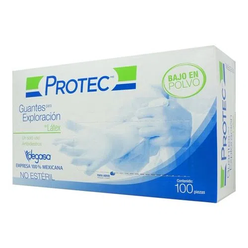 Guantes Exploración De Látex Chico 100 Piezas 