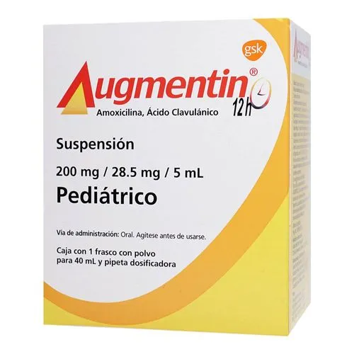 Augmentin 12H 200 Mg Pediátrico Suspensión 40 Ml