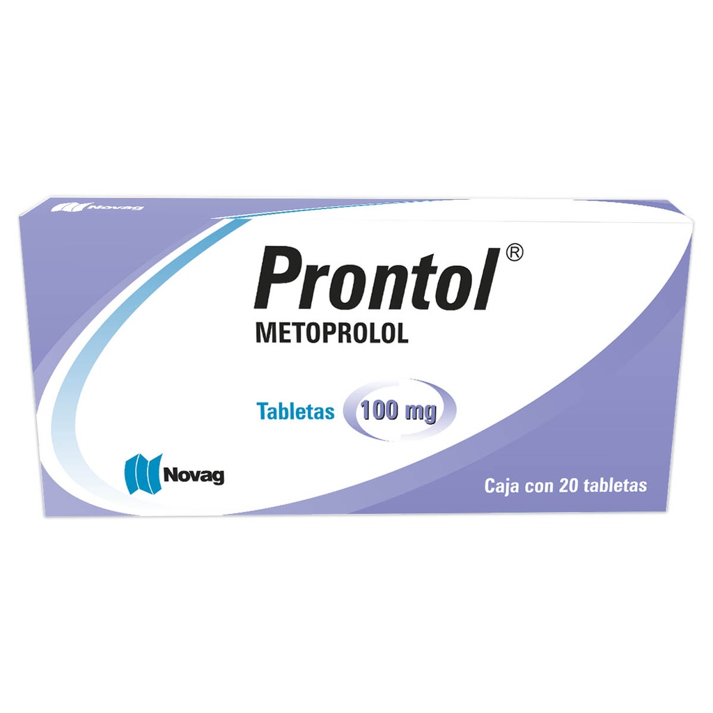 [7501075714173] Prontol Metoprolol 100 Mg 20 Tabletas Genérico Novag Inf 