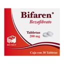 Bifaren Bezafibrato 200 Mg 30 Tabletas Recubiertas Genérico Com Biomep