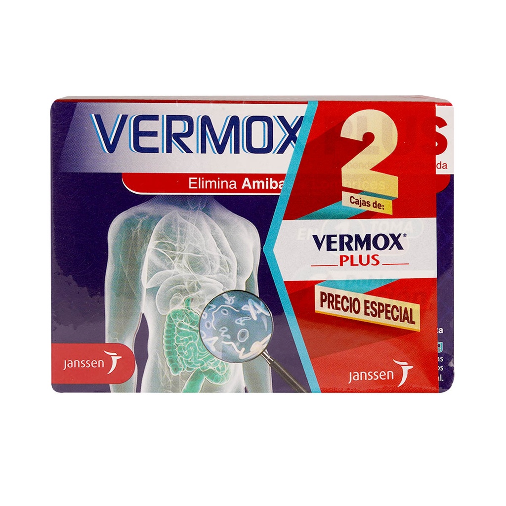 [7501109928736] Vermox Plus 300/150 Mg 2 Tabletas Two Pack 