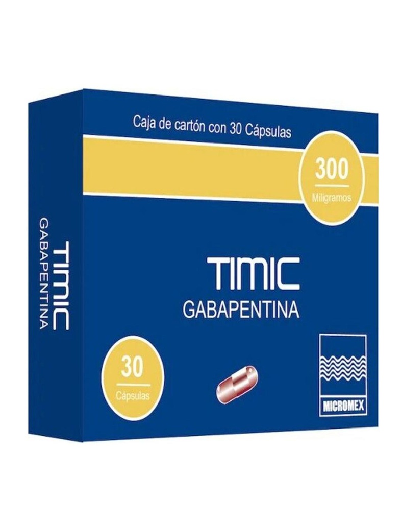 Timic Gabapentina 300 Mg 30 Cápsulas Genérico Microgrp 