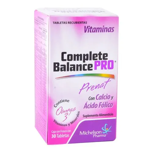 Complete Balance Prenat Suplemento Alimenticio 30 Tabletas 