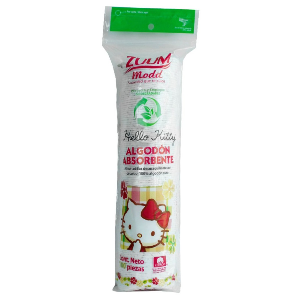 [7501020605815] Almohadilla Algodón Zuum Modd Hello Kitty 100 Piezas