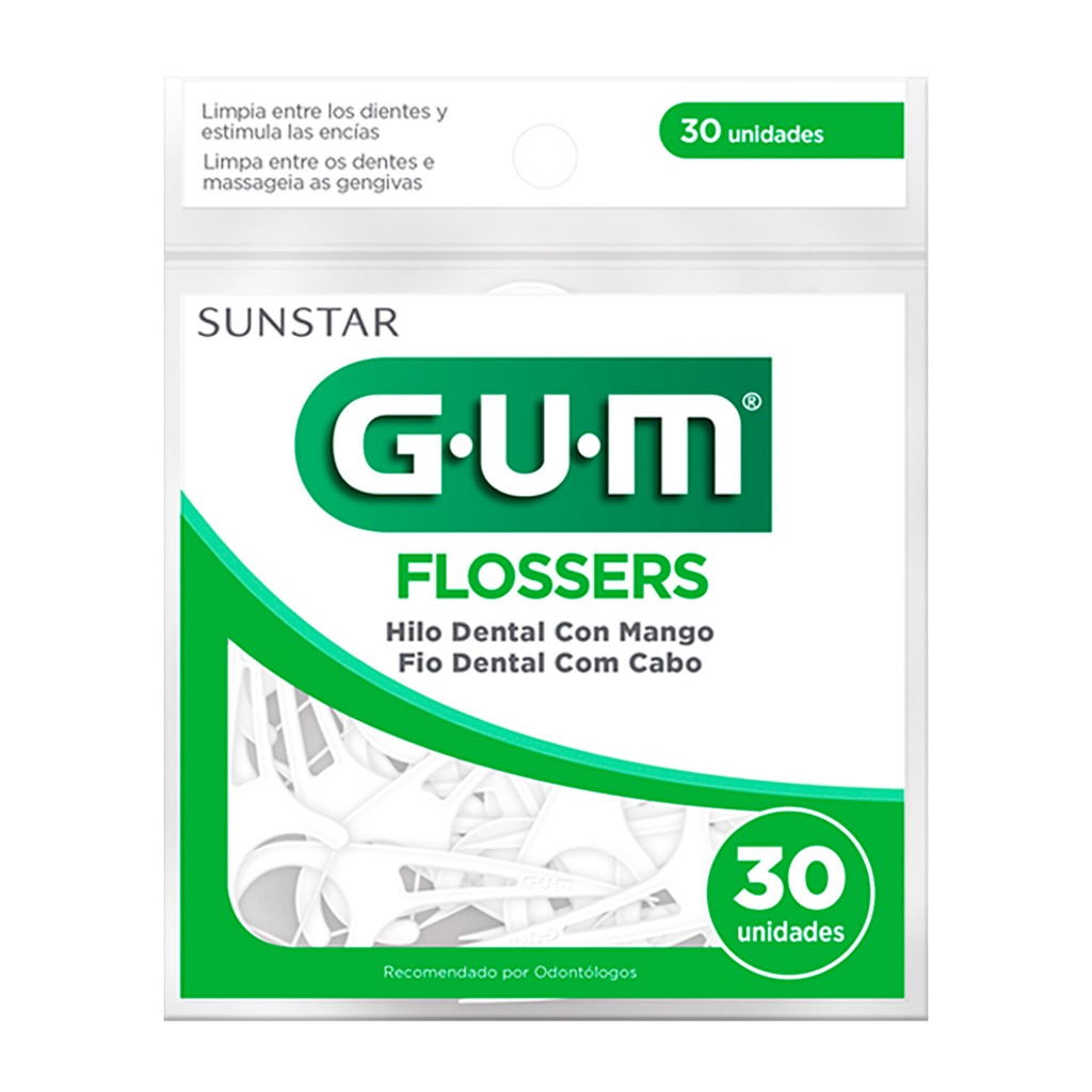 [70942307109] Palillos Gum Con Hilo Dental Básico 30 Piezas 
